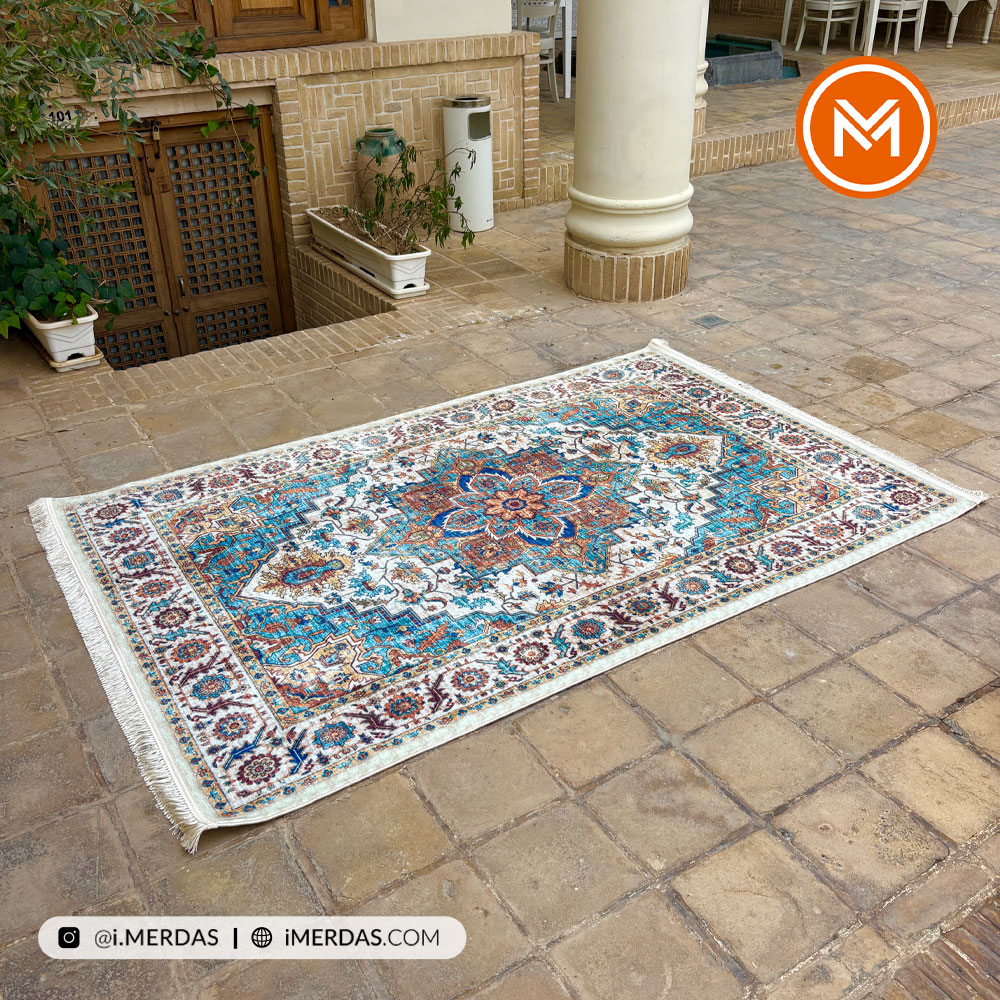 فرش کهنه نما کد N00017 زمینه تمام رنگ